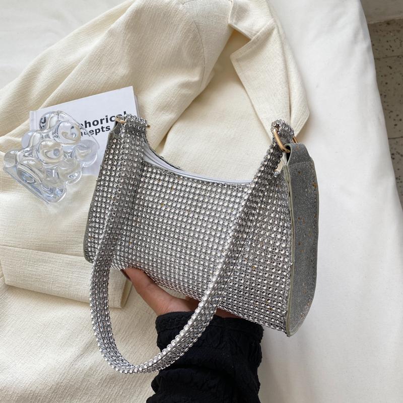 Luxury Rhinestones Shoulder Bag Women Diamond Evening Clutch Bags for Party Elegant Travel Underarm Purses Handbag New