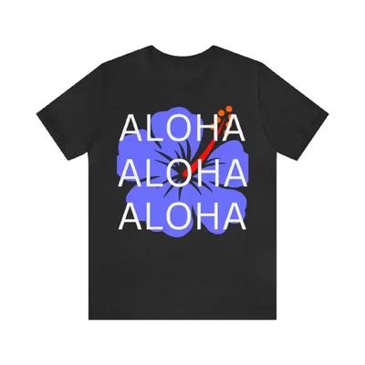 Футболка ALOHA Гавайские Подарки Остров Гавайи Алоха Футболка с коротким рукавом Новая
