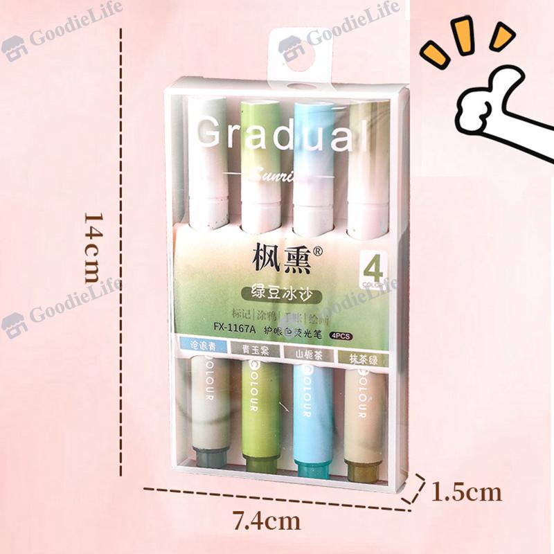 Набор пастельных хайлайтеров Моранди Студенческие цветные маркеры Большая емкость Защита глаз Флуоресцентные ручки