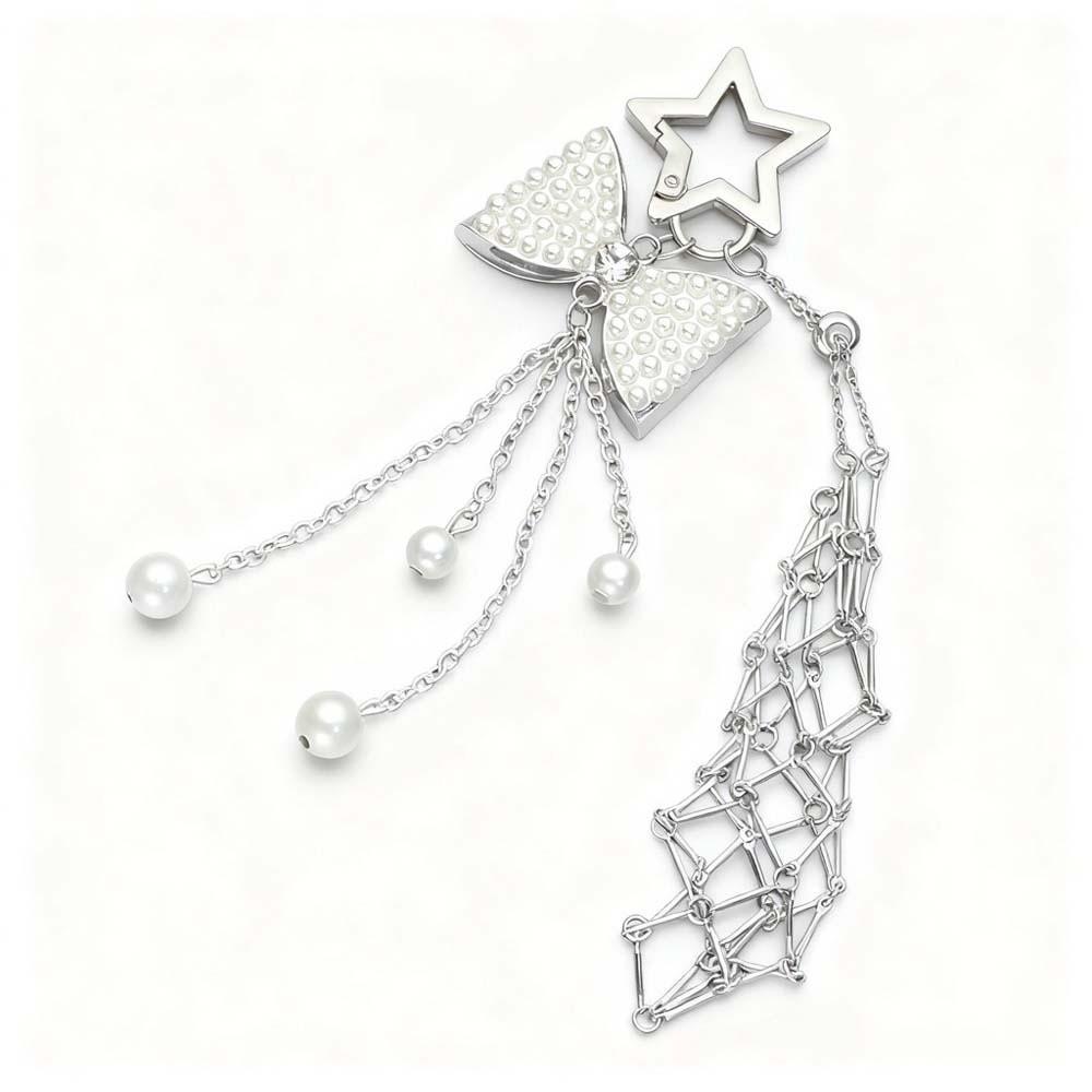 Mini Net Pocket Lipstick Bag Keychain Cherry Lipstick Cover Key Ring Makeup Storage