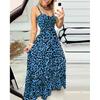 New Women'S Clothing Daily Temperament Elegant Casual Pure Desire Sexy Printed Jumpsuit Long Skirt Light Dress High-End Party Dress