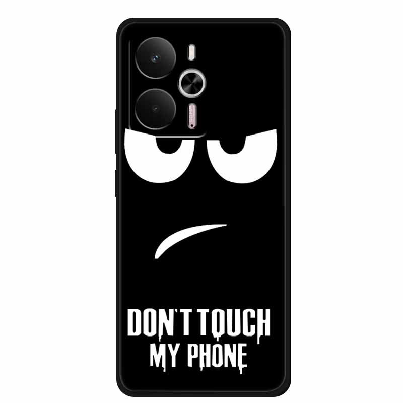 For Realme 14 5G Case Realme14 Coque 6.67" Black Silicone Soft TPU Phone Case For Realme 14 2025 Back Cover Case Shell Funda Cat