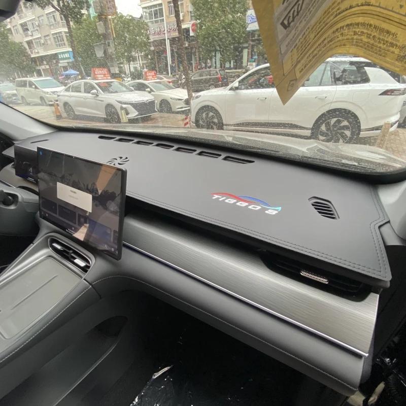 Anti-slip Suede Leather Darsboard Mat For Chery Fulwin T8 Sun Protection Heat Insulation Car Interior Decoration Sunade Pad