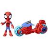 Spidey Figurine with Motorcycle, Preschool Toy for Girls and Boys, Marvel Spidey and His Amazing Friends, from 3 Years Old