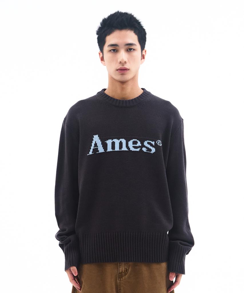 AMES-WORLDWIDE Basic Pullover Knit Charcoal