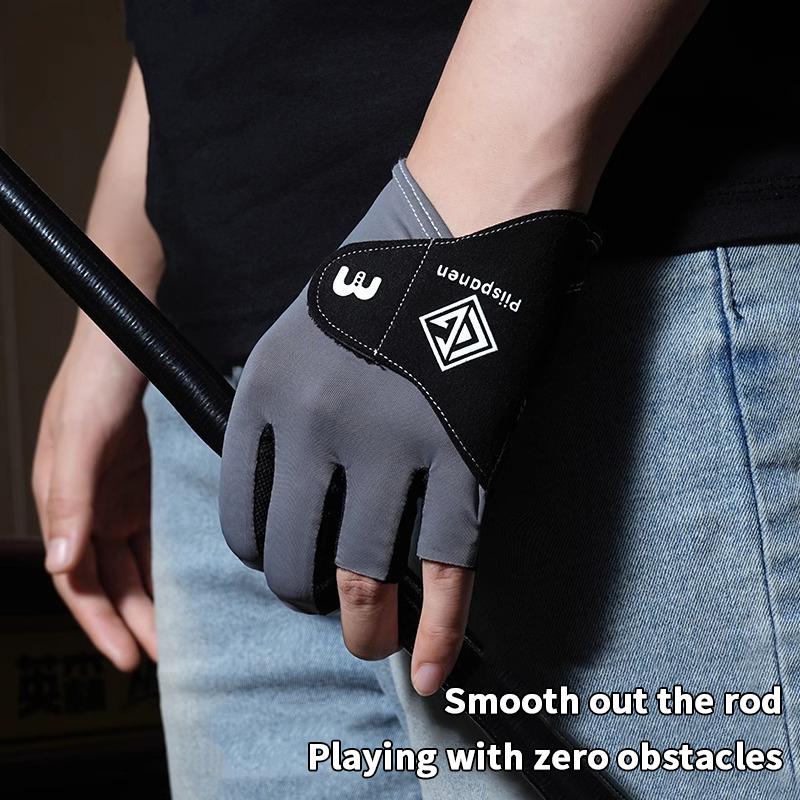 1 шт. Мужские бильярдные перчатки Перчатки для пула 3 пальца открыты для левой руки Противоскользящие Дышащие перчатки для снукера Аксессуары для бильярда