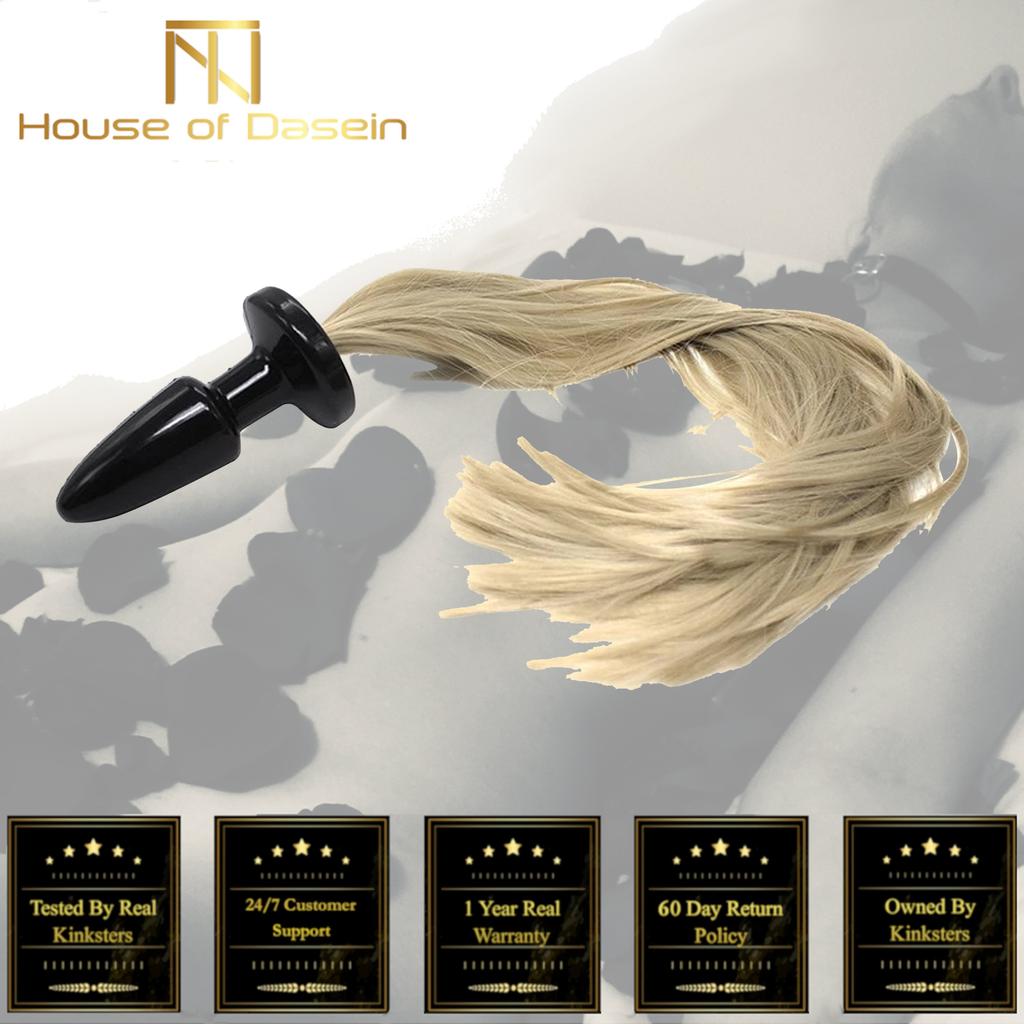 Анальная пробка с хвостом пони, Пет-плей, Кинк-фетиш, Невибрирующие анальные пробки