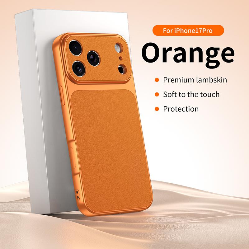 Чехол с текстурой кожи для For Iphone Air 17 17e 16e 16 15 14 13 12 11 Pro XS Max Рамка с покрытием Большое окно Защитная крышка камеры
