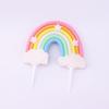 Rainbow Birthday Cake Decoration Cute Cartoon Rainbow Cake Toppers Kids Girls Happy Rainbow Cloud Unicorn Birthday Cupcake Decor