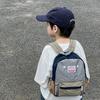 Canvas Blocked Color Backpack With Nylon Simple For Children Backpack Spine