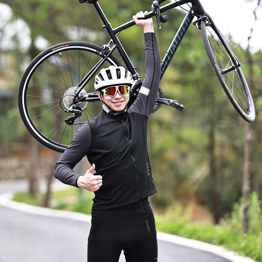 Wosawe Велосипедная куртка Softshell, мужская дышащая ветровка для спорта на открытом воздухе, ветровка на молнии YKK, зимняя теплая одежда для велосипеда