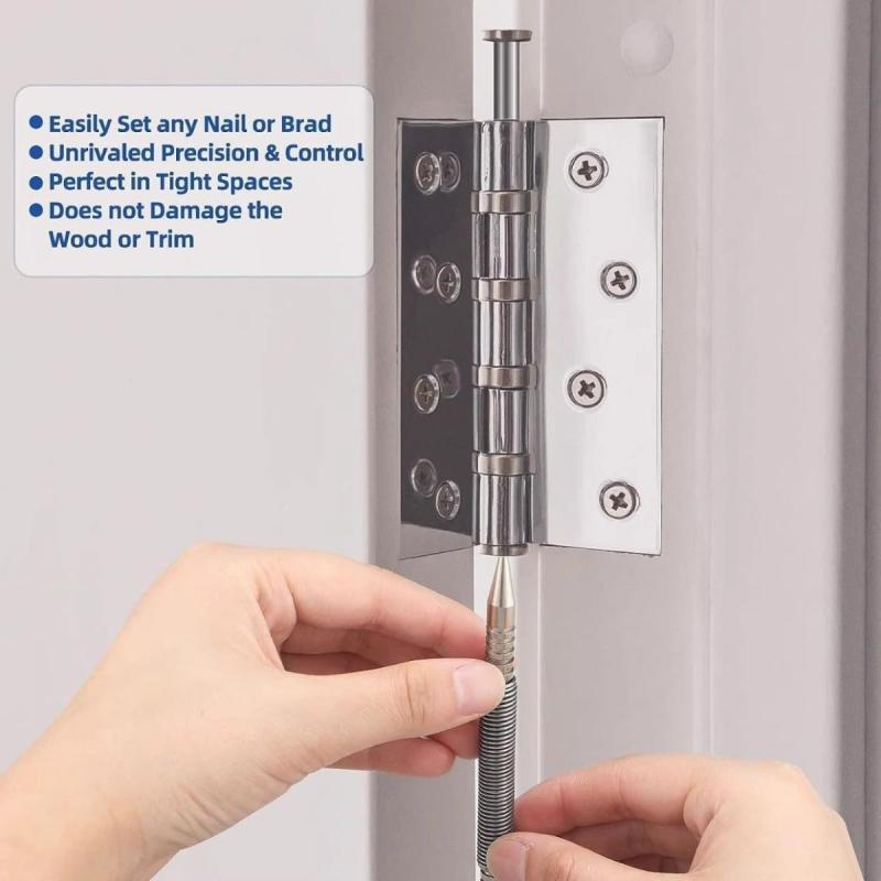 Пружинный кернер Деревообработка Металл Сверло Безударный Двойная головка Установщик гвоздей Подпружиненный Инструменты для снятия штифтов дверных петель