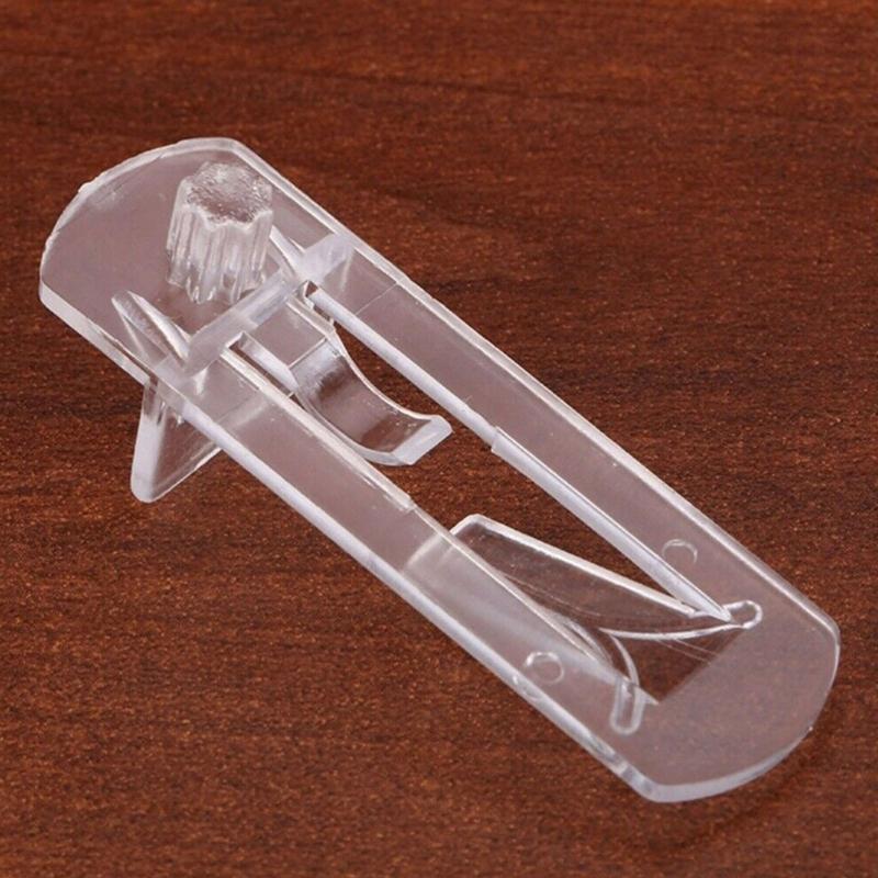 30pcs Shelf Support Peg Clear Plastic Locking Shelf Support Pin Clips Cabinet Shelf Pins Self-Locking Bracket Clips
