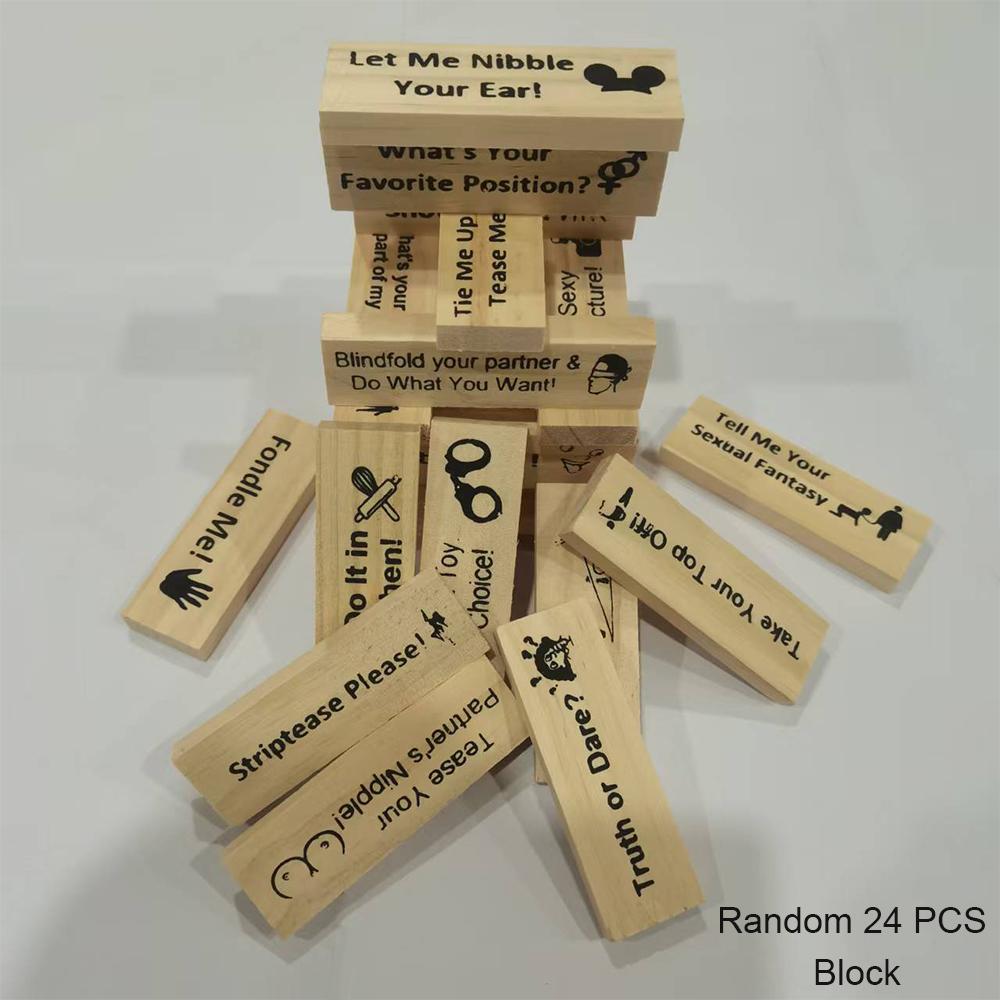 Нетоксичная Башня из Блоков Игра для Пар Игры для Вечера Пар Игры на День Святого Валентина Падающая Башня Игра на Штабелирование Для Взрослых Вечерняя Игра для Пар Подарок