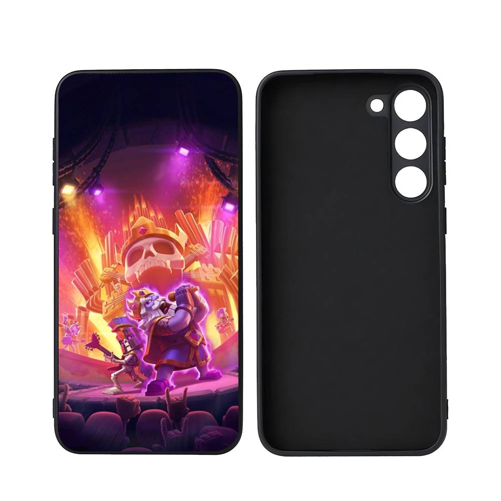 Чехол-бампер C-Clash Royale для Samsung Galaxy S25 S24 S23 Ultra S22 S21 Plus S20 Черный Мягкий Силиконовый Защитный Чехол