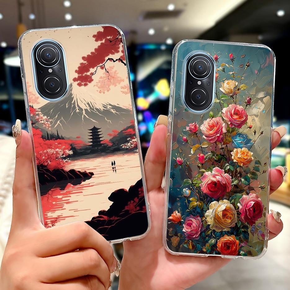 Чехол для Huawei Nova 9 SE Чехол Nova9 Pro Роскошный с рисунком цветов Мягкий тонкий чехол для телефона для Huawei Nova 9 Pro Nova9 SE Fundas Сумки