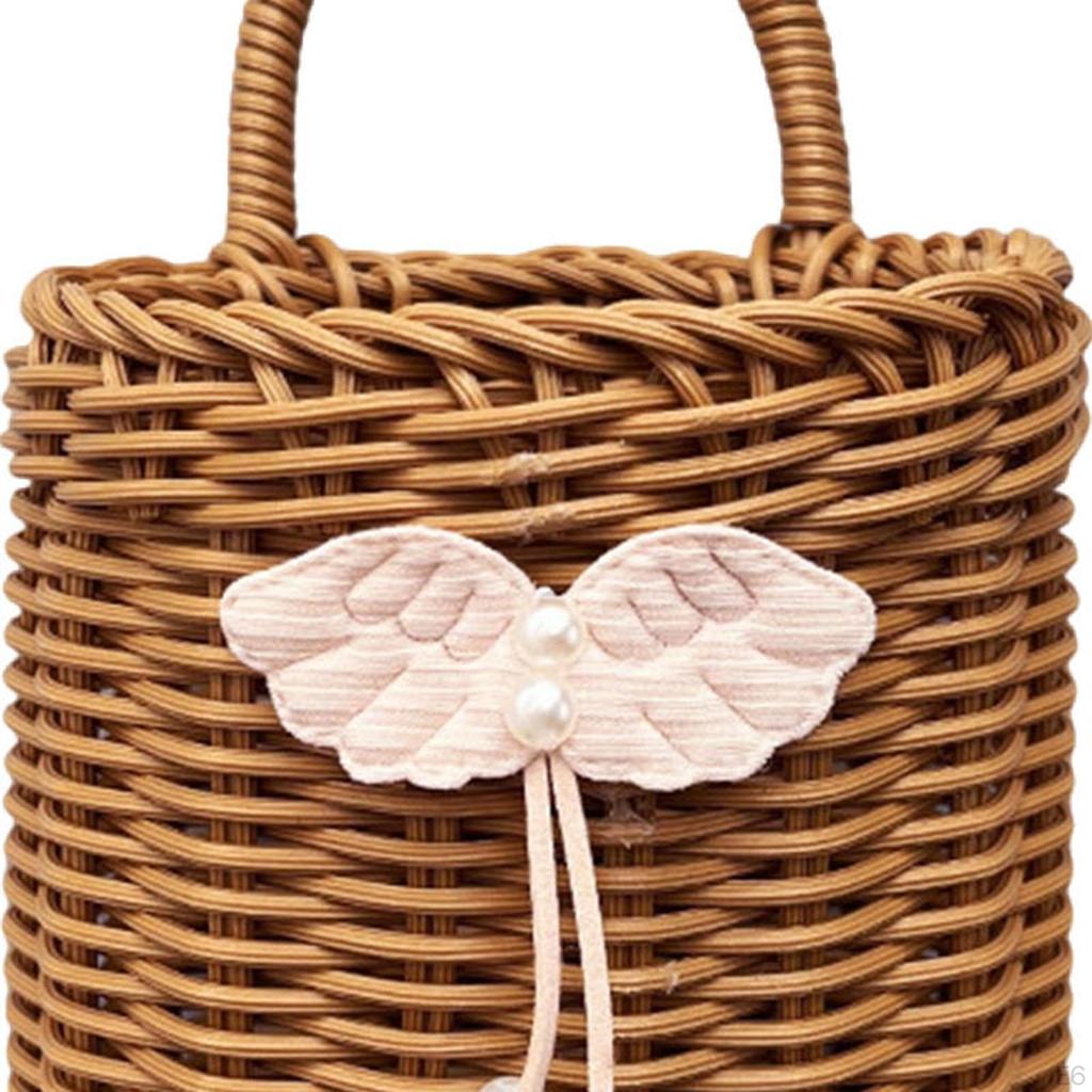 Подвесная корзина для хранения Имитация ротанга Портативное украшение Практичный контейнер