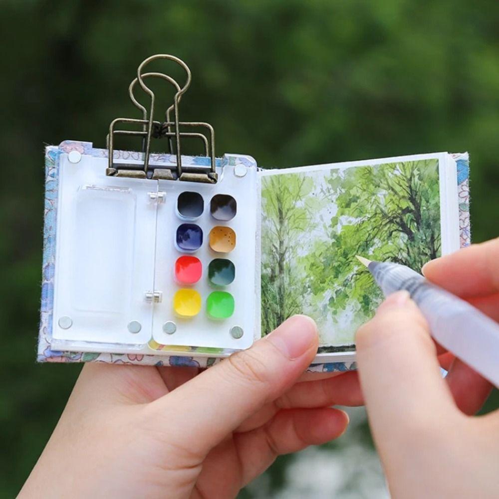 8/15 Grid Paint Pigment Box Mini Empty Paint Box Art Supplies Watercolor Paint Palette  Outdoor