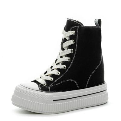 Модные осенние женские кроссовки из натуральной кожи на скрытой платформе 8 см, туфли на платформе, кроссовки на высоком каблуке, женская повседневная обувь, белые женские кроссовки