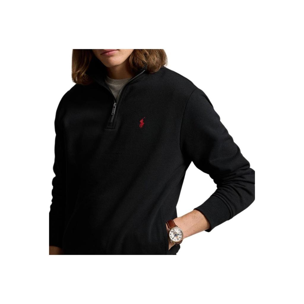 Polo Ralph Lauren Solid Color Long Sleeve Mock Neck Sweatshirt Men Sweatshirt Black MNPOKNI16821701-001