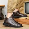 Мужская обувь для работы, классические модные ботинки на плоской подошве, мужская зимняя обувь на шнуровке, мужские кроссовки, новинка 2024 года
