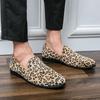 Fashion 2024 Loafers Shoes Men Leopard Fashion Mens Casual Shoes Comfy Brand Business Driving Men's Shoes Moccasins Male Dress Loafers