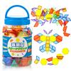 Odoorgames 140 Translucent Pattern Blocks - Educational Light Table Manipulators and Accessories - Fun and Engaging Geometric Shapes