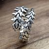 Vintage Punk Centipede Couple Ring Gothic Geometric Spine Five Finger Rings Hip Hop Hyperbole Anime Ring Jewelry