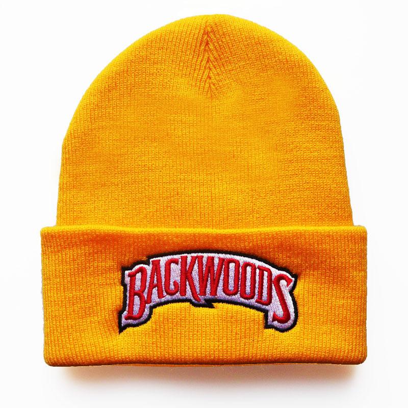 Autumn and winter letters for men and women BACKWOODS Warm knitted hat with embroidery for students, pullover hat