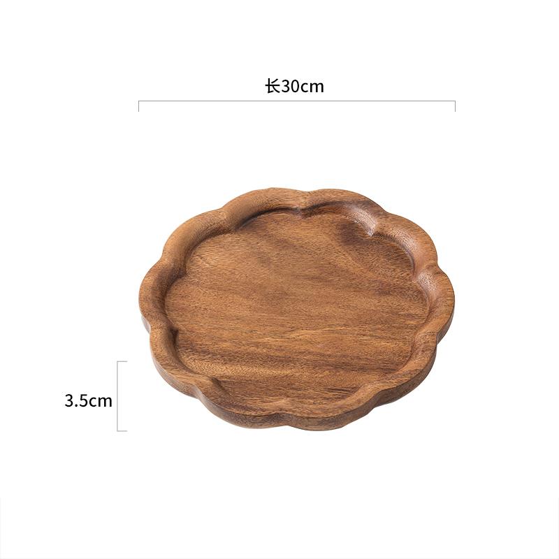 Тарелка в форме цветка из орехового дерева Ресторанная тарелка для пиццы Тарелка для стейка Десертное блюдо Фруктовые тарелки Молекулярная пищевая специальная посуда