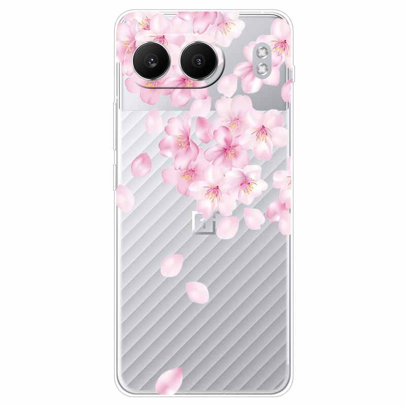 Чехол для Oneplus Nord 4 6,74'' Цветы Прозрачный ТПУ Силикон Funda Capa для Oneplus Nord 4 Nord4 5G Мягкие Чехлы Сумки