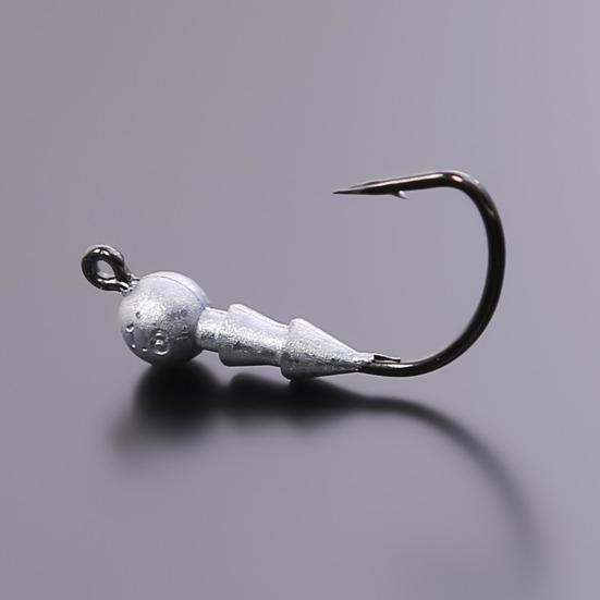 5 Pcs Barbed Fishing Hooks Bait Holder Hooks Freshwater Saltwater Fishing Hooks for Shrimp Lure Bass Carp Catfish Bait