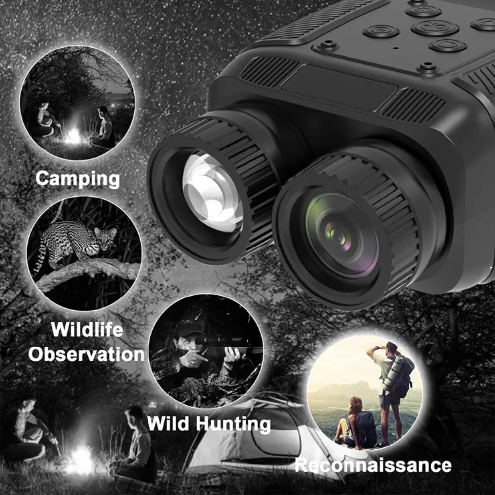 Портативный мини-300 м инфракрасный бинокль ночного видения 1080p уличный телескоп 8-кратный зум цифровой 10-кратный оптический объектив для охоты, кемпинга