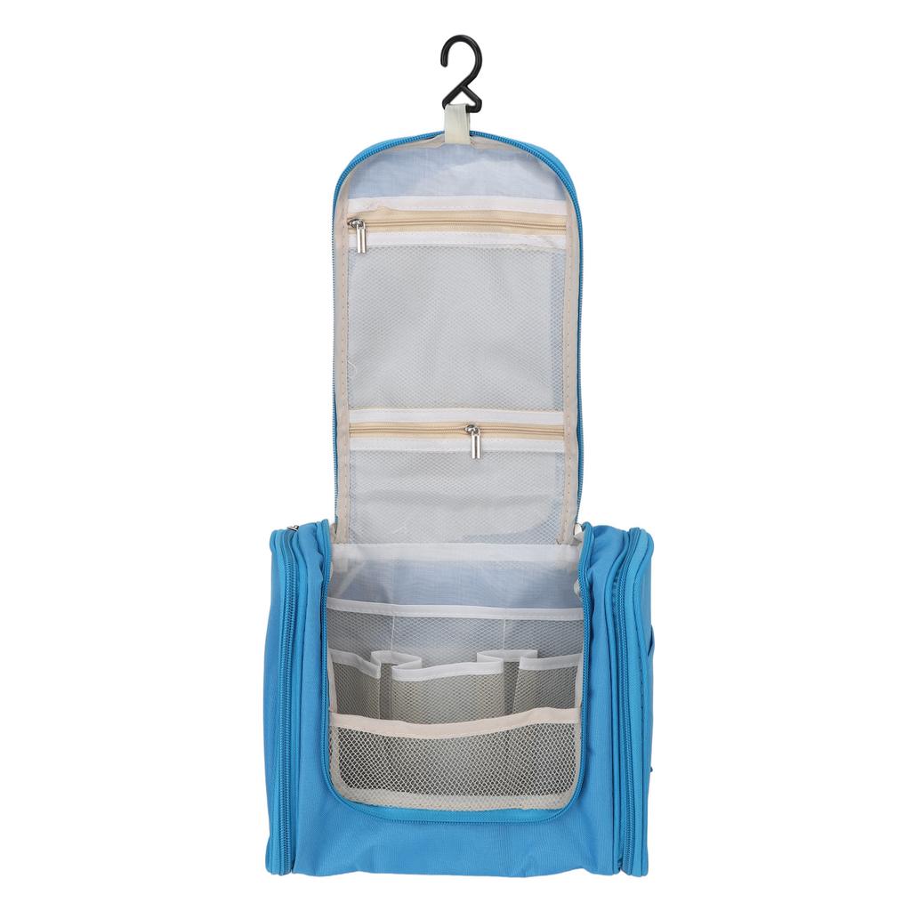 Hanging Toiletry Bag Large Capacity Portable Waterproof Travel Cosmetic Storage Bag for Travel Bathroom Blue