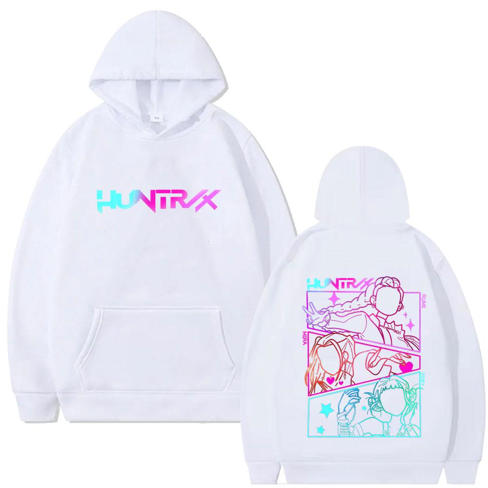 Худи с графикой охотников на демонов K-pop, кавайный принт Руми Мира Зои, пуловер, мужская женская мода, винтажный оверсайз