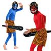 Setsubun Oni Cosplay Kigurumi Setsubun Oni Costume Set Oni Costume Mask Tiger Waist Wrap Bean Throwing Red Oni Costume Blue Oni Costume Halloween