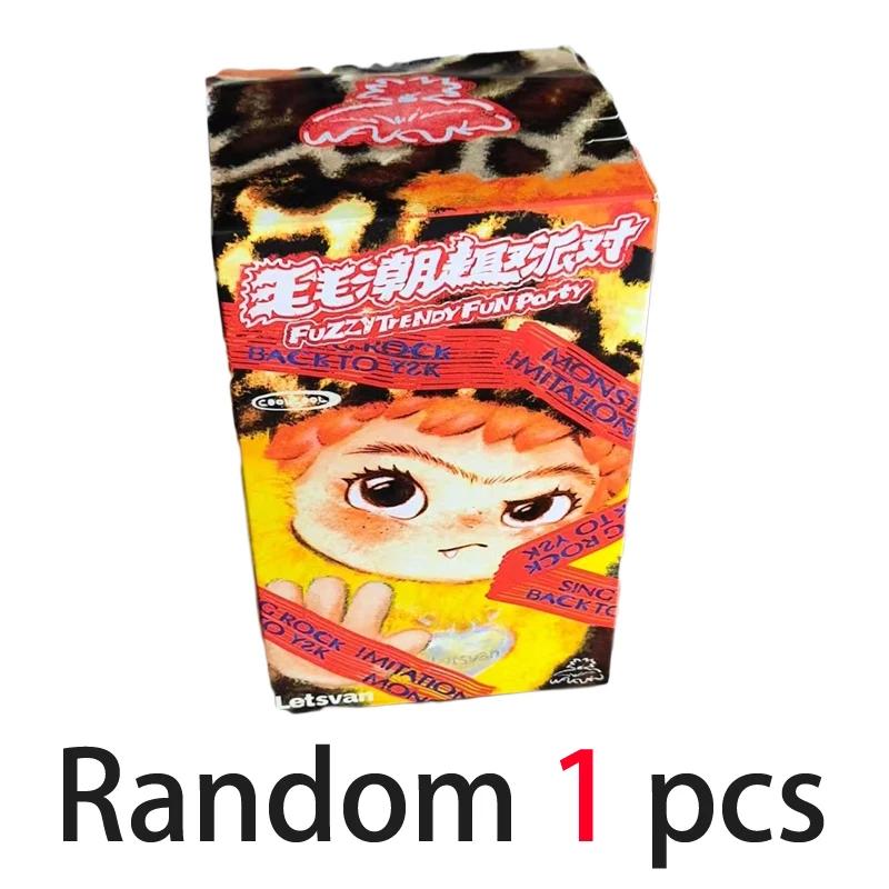 Wakuku Fuzzy Trendy Fun Party Blind Box Cute Wakuku Action Figure Mystery Box CuteDoll Bag PendantDoll Surprise Bag Gift Toy
