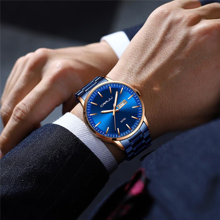 CRRJU-2193 Men's Watch Casual Business Fashion Personality Watch Men's Watch Student Watch Simple Calendar