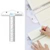 6" Clear Acrylic T-Square Ruler For Easy Reference Crafting T-Square Ruler Handtool In Both Inch And Metric Measurements
