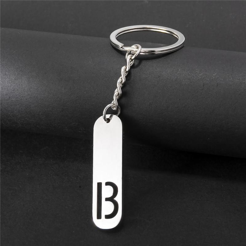 NEW DIY Stainless Steel A-Z Letters Key Chain 26 Alphabet Charm Metal Keyring Men Women Car Key Ring Unique Gift