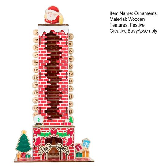 Адвент-календарь Санты 2026 Легко устанавливаемые украшения Рождественский календарь обратного отсчета с Сантами
