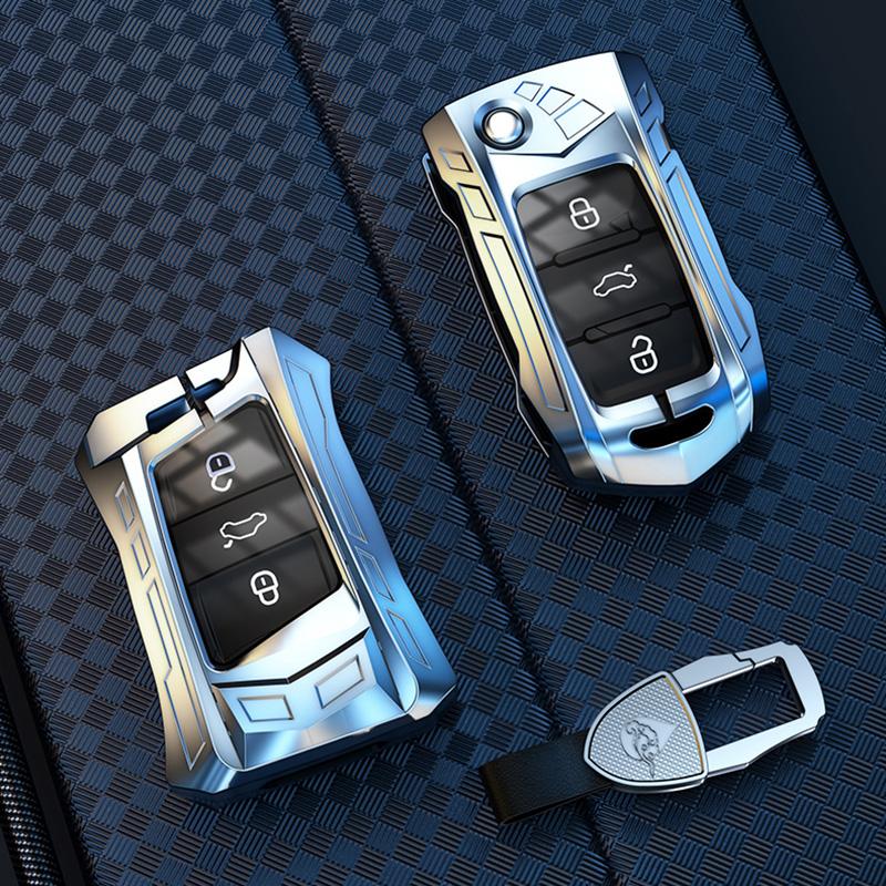 Чехол-брелок из цинкового сплава с ТПУ покрытием для ключа автомобиля Vw Volkwagen Polo Bora Tiguan Passat Golf 6 Lavida Scirocco Защитный корпус Аксессуары
