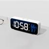 Digital Alarm Clock Table Electronic Clock with Temperature Humidity Weekday & Dual Alarms Ringtones Rechargeable