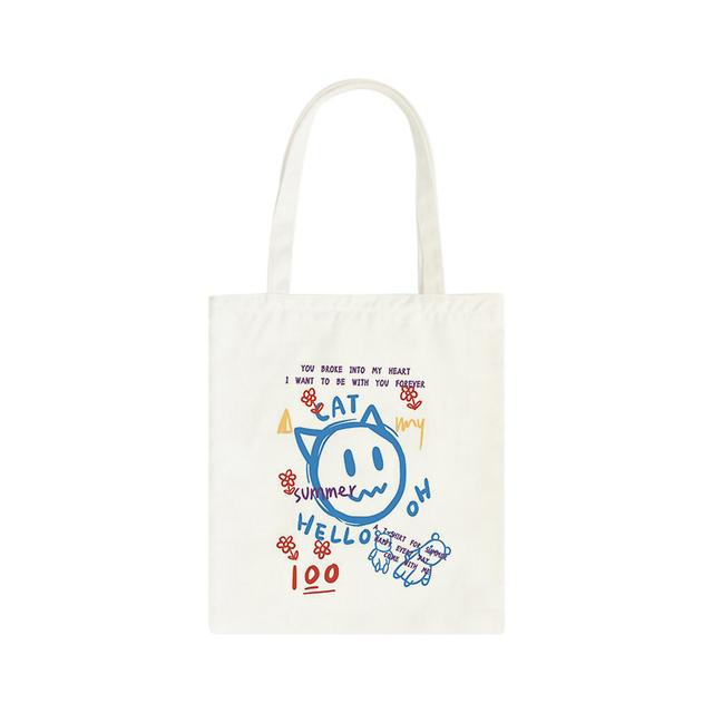 Японская готическая летняя темная холщовая сумка унисекс с милым мультяшным рисунком Harajuku, повседневная винтажная женская сумка Ulzzang Kawaii, сумка на плечо