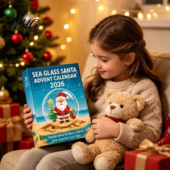 Christmas Ornament Making Kit Advent Calendar 2026, 24 Days 2D Acrylic Tree Bear Elk Unboxing Surprise Set Snowman Ornaments Countdown for Holiday