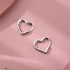 S925 Sterling Silver Heart-Shaped Luxury Earrings - Simple, High-End Korean Design for Women