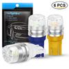 6Pcs T10 W5W LED Bulb 194 168 501 Led 2SMD 5630 Chips Car Wedge License Plate Lamp Dome Light 3000K 6000K White Green Blue Red Pink