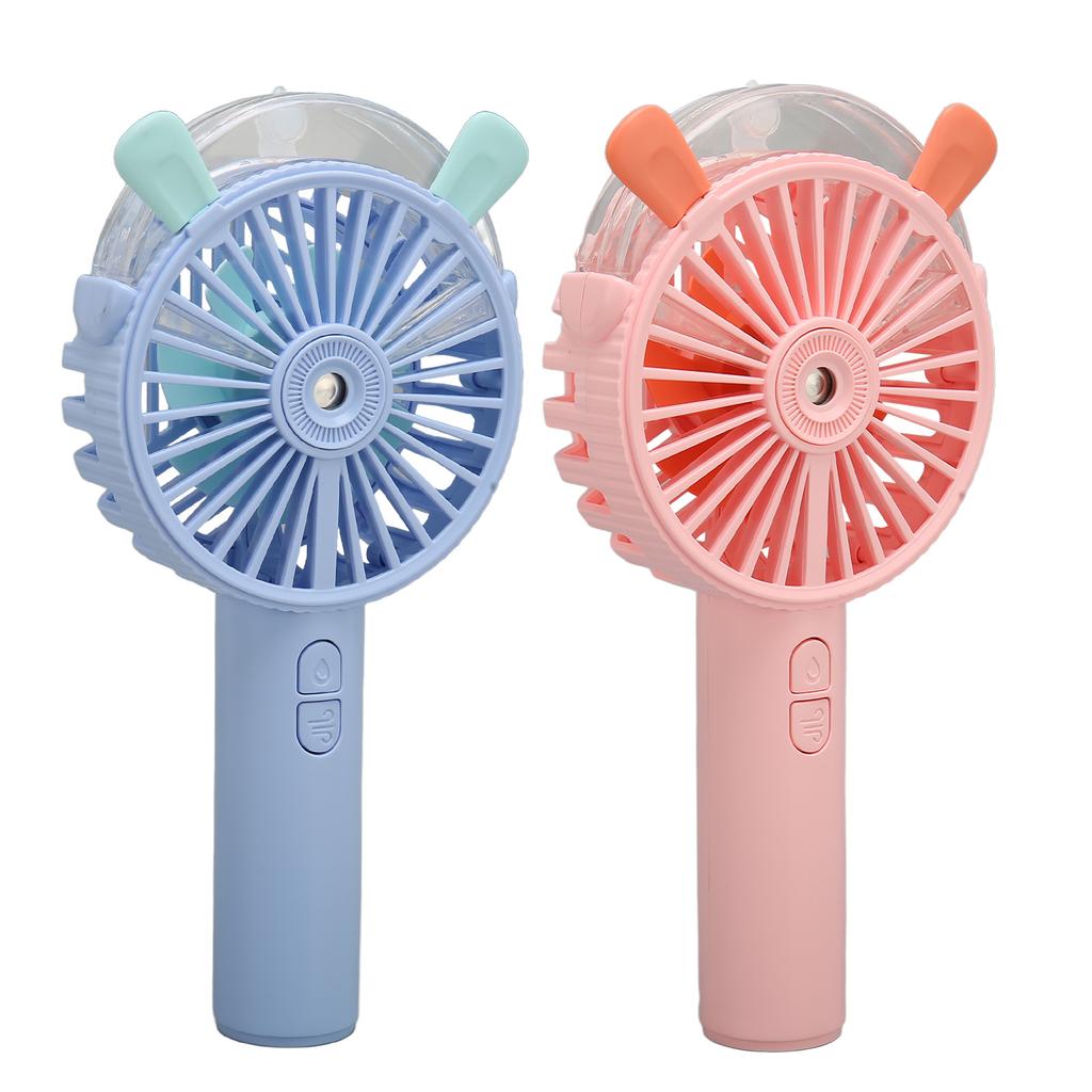 Ручной вентилятор с автоматическим распылением, USB-зарядкой, гуманизированной конструкцией решетки, низким уровнем шума, 3 скоростями, портативный вентилятор