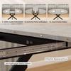 Extendable Dining Table for 4–6 People, Kitchen Table in Industrial Look with Spider Leg, Grey