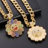 Custom Trending Fashion Gold Iced Out Pendant Hip Hop Cuban Chain Heavy Necklaces for Women